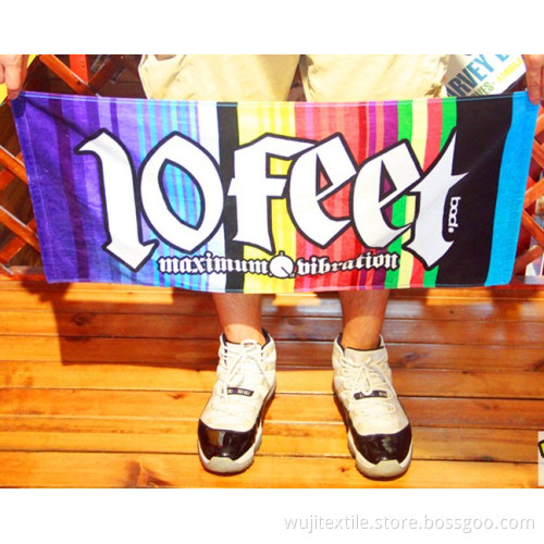 Microfiber Cotton Sports Towel with Colorful Printing (WJ-F1065)